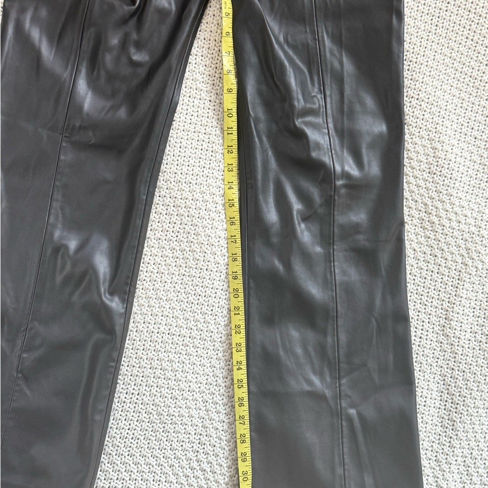 Because of Alice Women's Black Faux Leather trouser Pants - Picture 6 of 11